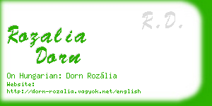 rozalia dorn business card